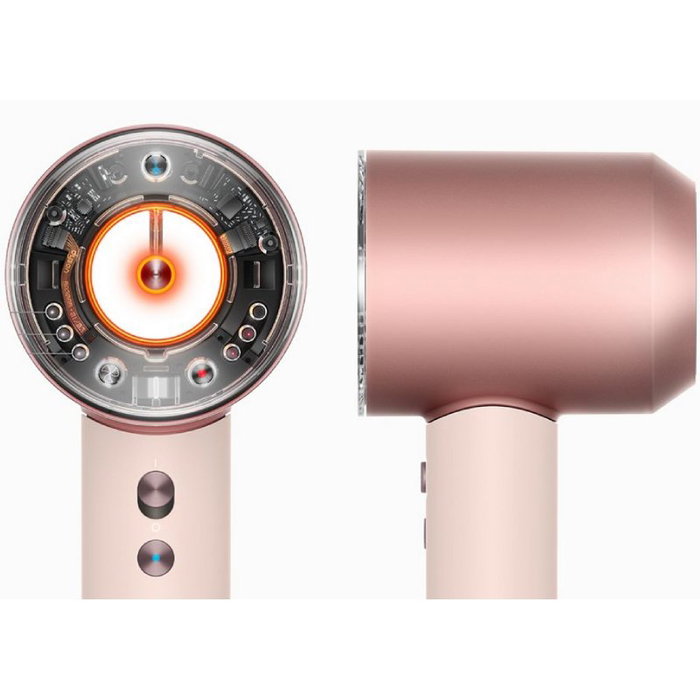 Dyson Secador Supersonic Nural - 1600W, Tecnología Iónica, Sensor Scalp Protect, Incluye Accesorios, Color Rosa Cerámico y Oro Rosa